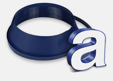 Type bleu acrylique bord de la couleur J de lettre de la Manche chapeau en plastique d'équilibre de 3/4 pouce