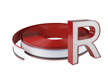 bobine en aluminium de Channelume de couleur rouge de l'extrusion 0.5MM de la Manche du signe 3D